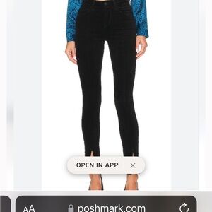 NEW WITH TAG LAGENCE JYOTHI HIGH RISE VELVET .. OFF WHITE/CREAM ..SIZE 24.